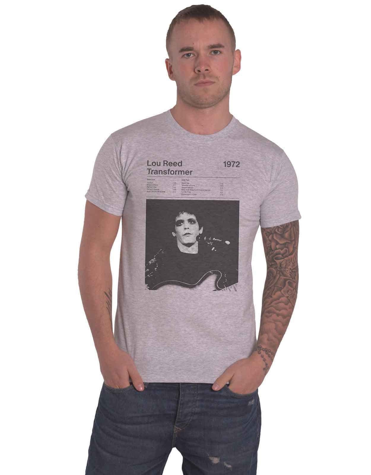 Официальная мужская футболка-трансформер Lou Reed T Shirt Transformer Marl Grey S Grey