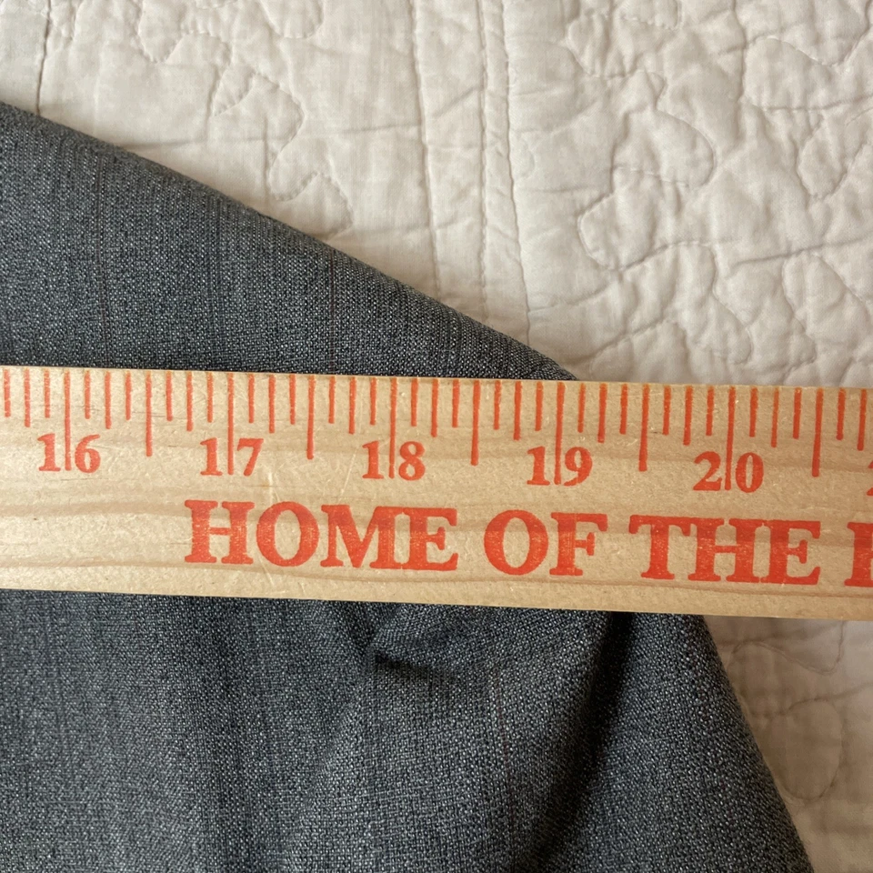 Chaqueta Abrigo Deportivo Edward Sexton Savile Row Gris Texturizado Rayas Lana 42R Foto 4 de 4