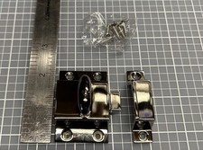 Decorative Cabinet Door Latch Pull Nickel Finish w Screws NEW ZTCL-PN