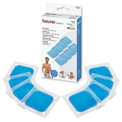 Beurer EM 59/89 Heat Elektroden Gel-Pads Nachkaufset 8 Stück 45x45 mm TENS EMS