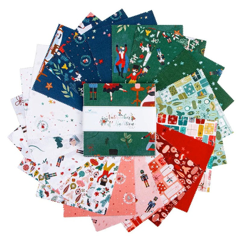 NUTCRACKER TRADITION Stacker Pack from Riley Blake - (42) 5" fabric squares