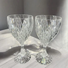 Mikasa Park Lane Clear Glass Crystal Stemware Drinking Glasses Cups Germany Set2