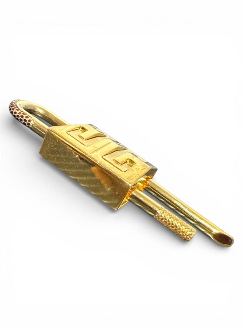 Givenchy Padlock Charm Keychain Gold Python 10cm … - image 8