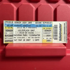 Wild Splash Coachman Pussycat Dolls Bobby Brown Concert Ticket Stub 2007