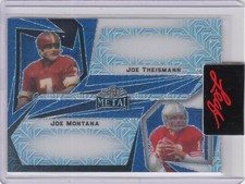 2023 Joe Montana Theismann Leaf Metal Blue PRE PRODUCTION PROOF 1/1 - 49ers