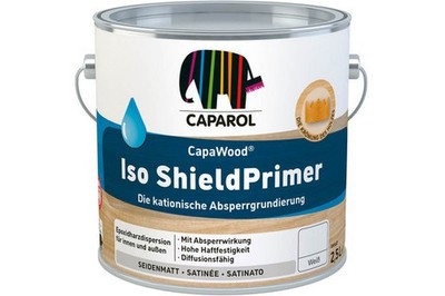 2,5 ltr Caparol CapaWood Iso Shield Holz-IsoGrund Grundierfarbe Holzgrundierung