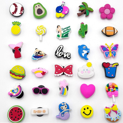 30Pcs DIY Bogg Bag Charms Kit - Cute Letters, Flowers & Baseball Decor for Bogg