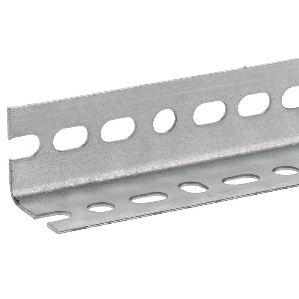 1-1/2 In. X 1 Ft. - 14 Gauge Thick Zinc Plated Slotted Steel Angle