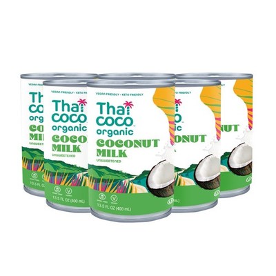 Organic Coconut Milk Full Fat Unsweetened 13.5 fl oz 6 Pk