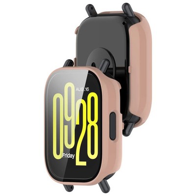Schutzhülle mit Glas für Xiaomi Redmi Watch 5 Lite Bizon Case Cover Futeral Rosa