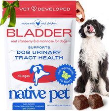 Dog UTI Cranberry Chews Bladder Kidney Support Urinary Tract Incontinence 60