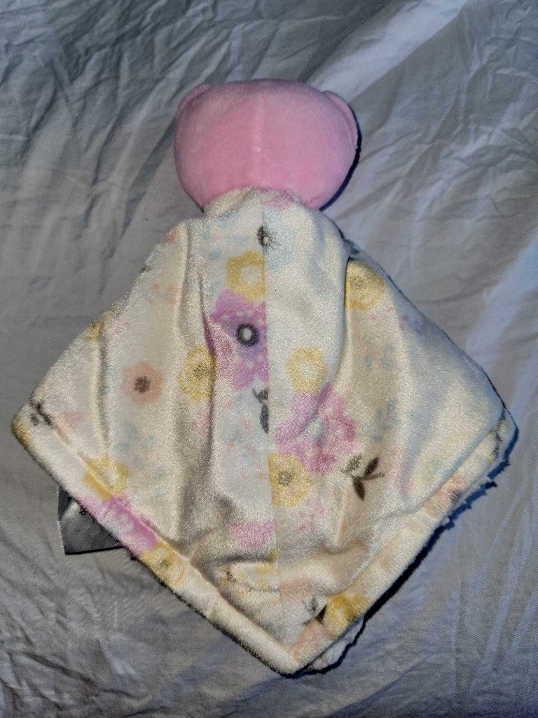 Cribmates Baby Animal Owl Lovey Floral Rose Pink Security Blanket Sherpa