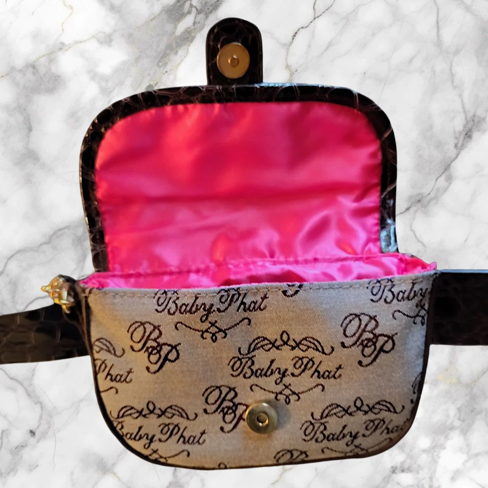 Riñonera vintage Baby Phat Y2K marrón y dorada nueva con etiquetas **rara y descatalogada** Foto 4 de 4