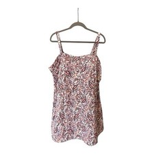 Lands  End Paisley Tankini Top Women  s 26W Plus Size Swimwear New with Tags