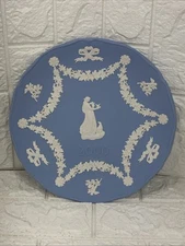 Vintage 2000 WEDGWOOD Plate Hebe & Eagle Blue JASPER WARE With Box 7” EUC