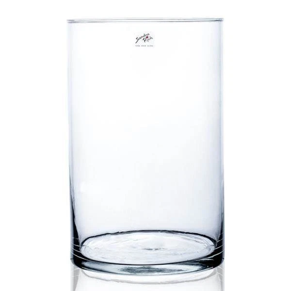 Glasvase, Dekoglas CYLI Glas zylindrisch rund H. 30cm D. 19cm klar Sandra Rich