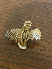 1989 GG Harris Woodcock Bird Fine Pewter Lapel Pin Painted Rare G.G.
