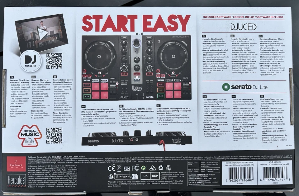 Hercules DJ Control Inpulse 200 MK2 2-Deck DJ Controller With software links. - Image 2 of 4