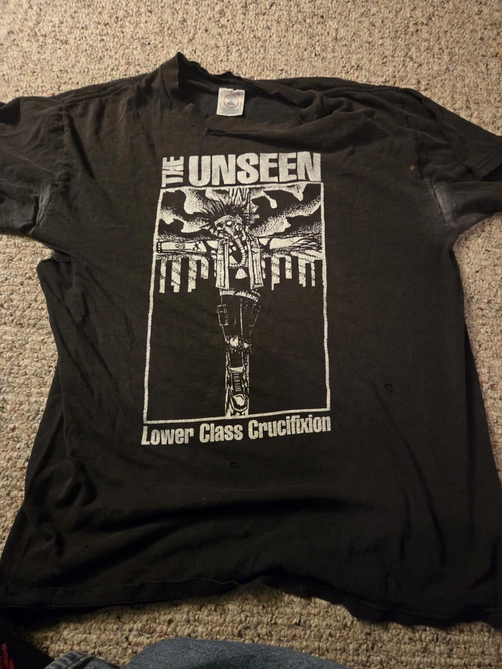 Невидимый панк Oi футболка, 90-х, повседневные aus Rotten, размер L, винтажный, редкая - Изображение 2 из 4