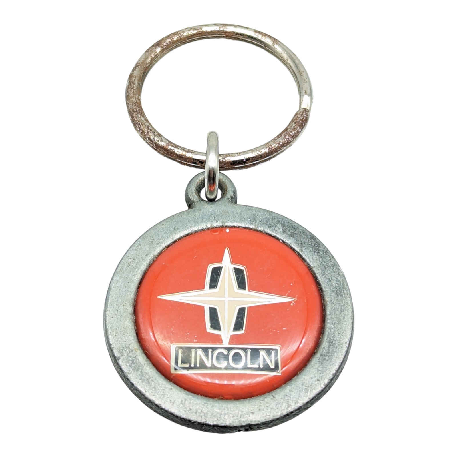 Vintage Car Dealership Promo Keyring LINCOLN LOGO