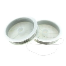 BULK Silver Tone Craft Wire - Tarnish Resistant - 1 Roll 20m - 0.2mm - Z1126