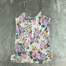California Dynasty Cami Pajama Top Multicolor Floral Lingerie Sleepwear Sexy