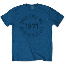 Image of Muddy Waters Men's Call Me… T-Shirt, Blue (Blue Blue), Small (Size:Small)