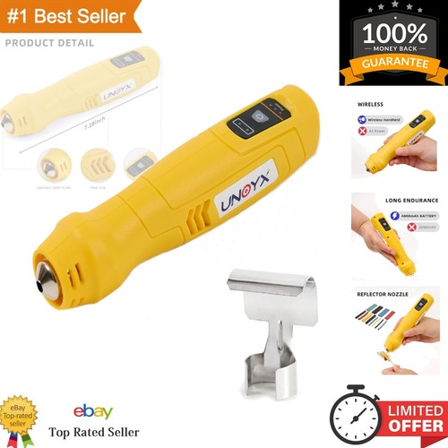 Cordless Heat Gun for Crafts,600℉Fast Heating,Rechargeable Mini Hot Air Gun f...