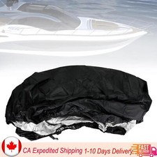 14-16Ft Heavy Duty Waterproof Cover Black For V-Hull Trailerable Fishing Boat