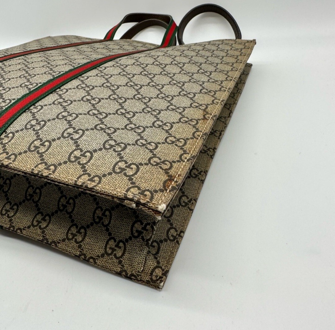 Gucci GG Logo Supreme Bees Large Tote Shoulder Bag | eBay