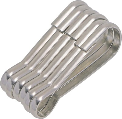 #ad 6 Pack 2 Inch Stainless Steel Flag Pole Snap Clips Hooks Flagpole Attachment $8.99