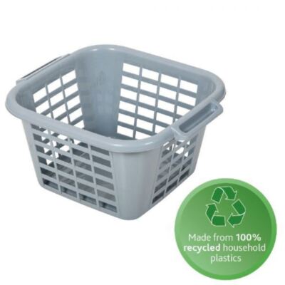 Addis Eco Range quadratischer Wäschekorb 24L hellgrau 