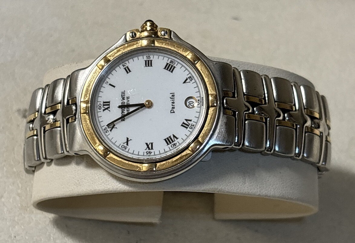 レイモンドウィル　9190 QZ パルジファル Raymond Weil 9190 Parsifal Quartz Wrist Watch Gold 18K Silver
