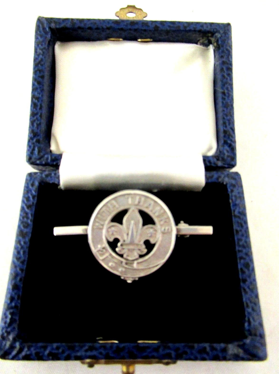 Solid Silver - SCOUT BROOCH - WITH THANKS - Hallm… - image 3