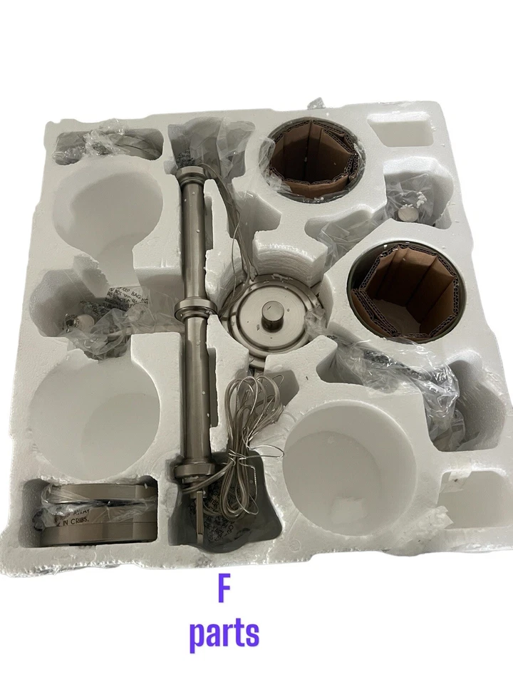 Burbank Hampton Bay 3 luces 19 pulgadas Lámpara colgante moderna de níquel cepillado leer Foto 2 de 4