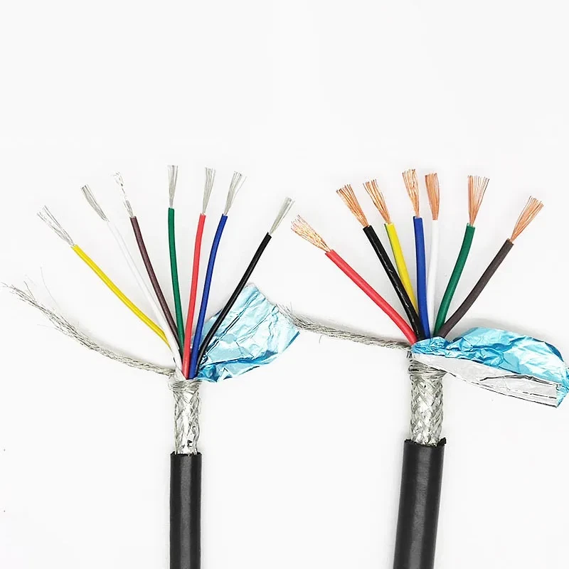 Shielded Cable RVVP 2/3/4/5/6/7/8 Cores Shielded Control Signal Copper Wire - Image 3 of 4