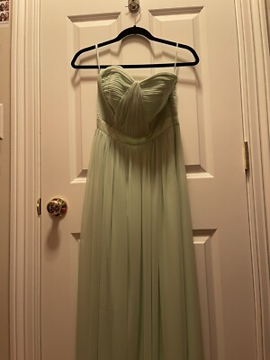 Coast Strapless Maxi Dress Green Size 2 | eBay