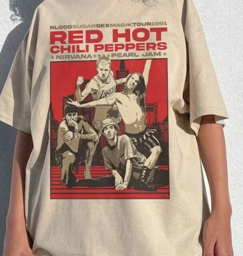 RHCP Tour 1991 Tee, Red Hot Chili Peppers Rock Band 2024 RHCP Tour 1991 Tee, Red Hot Chili Peppers Rock Band 2024