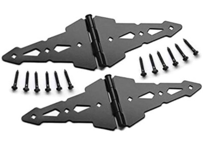 20 Pairs Nationwide Industries Contemporary Gate Strap Hinge Black 8'' NW38944Q