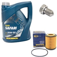 MotoröL ÖLfilter SH4784P 20W50 5Liter + ÖLablassschraube FüR Audi A6 Avant 4F5