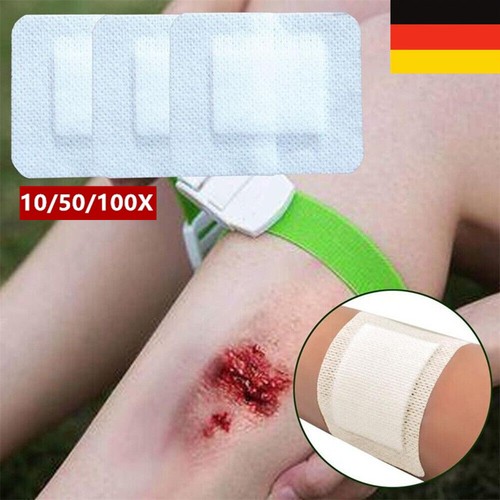 1-100X Große Adhesive Verband Wundverband Steril Pflaster Erste Hilfe Bandagen - Picture 1 of 16