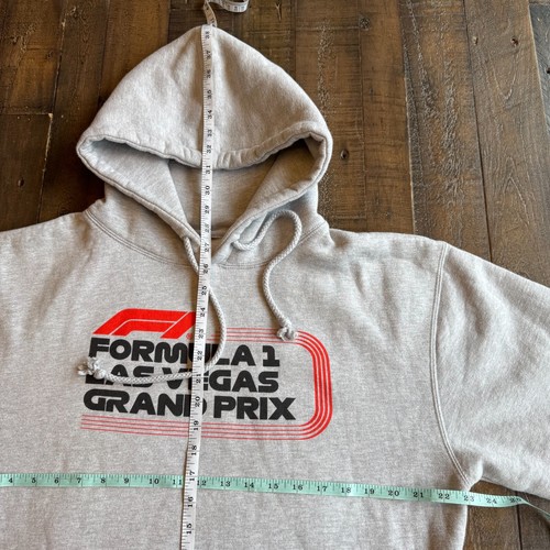 Formula 1 Las Vegas Grand Prix Unisex Hoodie Large Heather Gray Classic Pullover - Picture 10 of 16