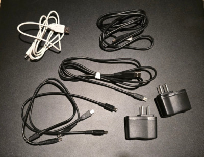 Lot of Mini-USB cables/Texas instruments chargers