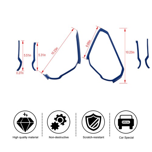 2x Center Console Side Handle Grab Decor Cover Trim For Ford Bronco 2021+ Blue - Picture 9 of 10