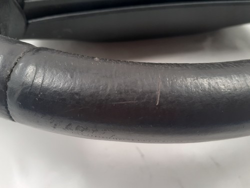 JAGUAR 97-02 XJ8 XJR X308 V8 STEERING WHEEL BLACK LEG LEATHER HJB9181AB USED - Picture 4 of 18