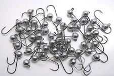 50 pk 1/4 oz Steelhead Salmon Fishing Jigs 1/0 Mustad 32833 Black Nickel Hooks