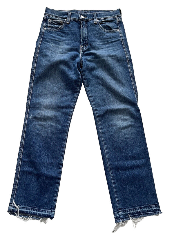 LUCKY Candiani Jeans Women's Sz 2/26 Released Hem Medium Wash High Rise Cropped