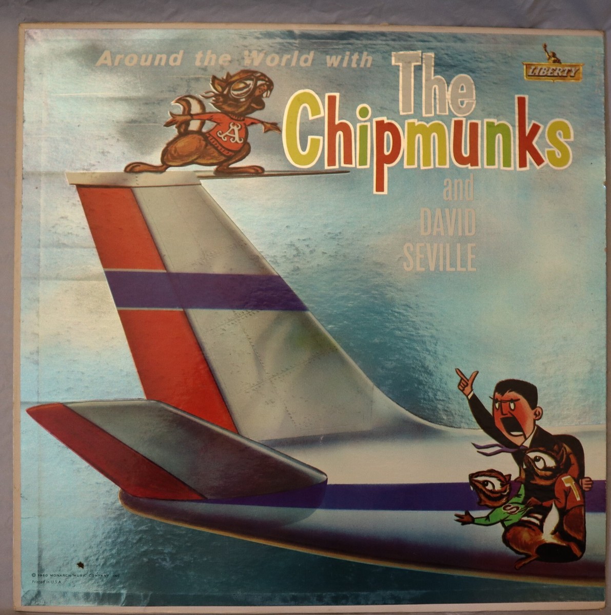 AROUND THE WORLD WITH THE CHIPMUNKS AND DAVID SEVILLE 1960 RARE