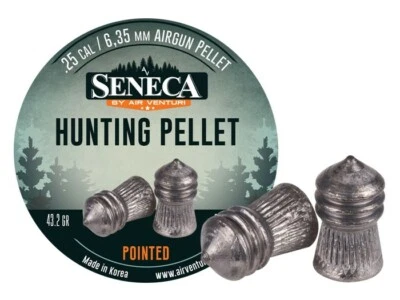 SENECA (EUN JIN) Premium 83 Count POINTED 6.35mm .25 Caliber Pellets KOREA