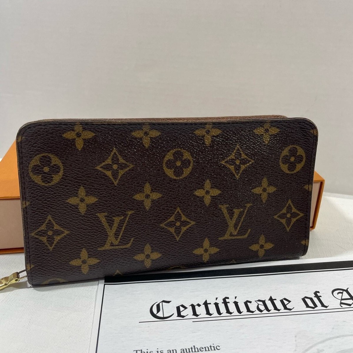 Authentic LOUIS VUITTON Sarah monogram wallet with certificate and